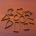10pcs/Set Geometric Bezel Hollow Base Open UV Resin Crafts Blank Frame Charms Pendants DIY Earrings Necklace Jewelry Making. 