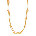 Flowers, the same fashion, bead chain, necklace, Queen Mother's personality, versatile, titanium steel, delicate temperament, double-layer clavicle chain. 