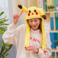 【7Rings Store】（NEW）60cm Pikachu Hat Ears Moving Up Bag Plush Cap Birthday. 