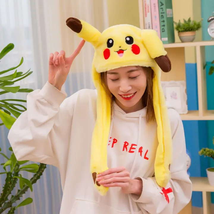 %E3%80%907Rings%20Store%E3%80%91%EF%BC%88NEW%EF%BC%8960cm%20Pikachu%20Hat%20Ears%20Moving%20Up%20Bag%20Plush%20Cap%20Birthday%20-%20Image%202