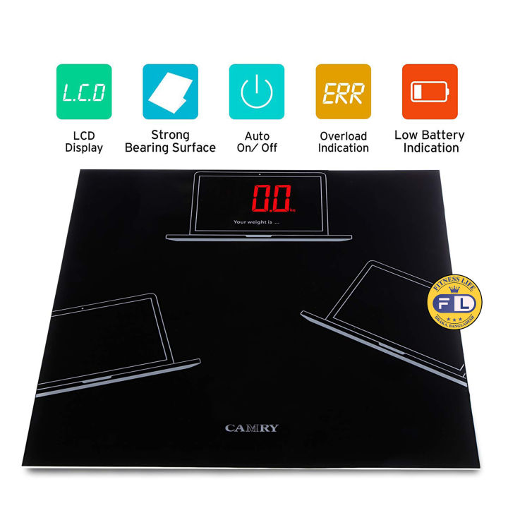 Digital Weight Machine - Camry - EB1653 - Black & White