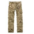 Mens Pants Loose tactical pants Multi-pocket trousers Solid color cargo pants for men pantalon homme Plus 46.