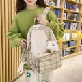 Fashion School Backpack Nylon Casual Student School Bag Zipper Pocket Teenagers Schoolbag For Teenage Girl. 