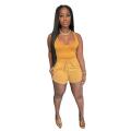 Summer Sleeveless Tank Top Shorts Set Two Piece Set Womens Outifits Jogger Suit Tracksuit Women Casual Party Club 2pcs Outfits. 