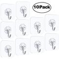 10 pcs/5pcs Adhesive Hooks Heavy Duty Wall Hooks 12 kg (Max) Self Adhesive Hook.