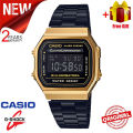 (Ready Stock) G .Shock Men Sport Digital Classic Square Watch Shockproof and Waterproof Stainless Steel Band Sports Business Wrist Watches with 2 Year International Warranty A168WEGB.