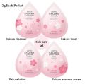 LAIKOU Japan Sakura Skin Care Mini 4 Pcs Set (Face Cleanser /Toner/ Lotion/ Essence Cream)-2gm/Each. 