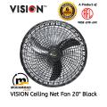 VISION Ceiling Net Fan 20" Black. 