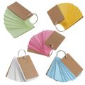 Kraft Paper Binder Ring Easy Flip Flash Cards Study Memo Pads DIY Stationery P9JD. 