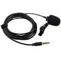 3.5 AUX Mini Lavalier Lapel Microphone Omnidirectional Mic with Clip On Model: GL-119. 
