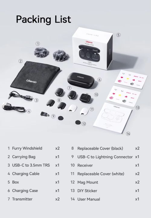ULANZI%20A30%20Tiny%20Mic%20Magnetic%20Wireless%20Lavalier%20Microphone%20Mini%20Size,%20Noise%20Cancellation,%20164%20ft%20Range,%2020H%20Battery%20Life,%20Lapel%20Microphone%20for%20Video%20Recording,%20DSLR,%20iPhones,%20Android,%20PC%20-%20Image%203