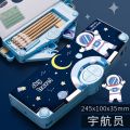 ✿in stock Multifunction Pencil Case Dinosaur astronaut automatic Pop Up Stationery Organizer Box Cute Pattern School Supplies Multifunction Pencil box for Boys Girls.