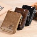 Round Zipper Stylish High quality Artificial Leather wallet for Men. 