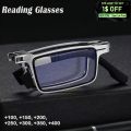 Portable Smart Folding Reading Glasses Blue Light Blocking For Men Metal Round Square Elder Eyeglasses Diopters Presbyopia Gafas.