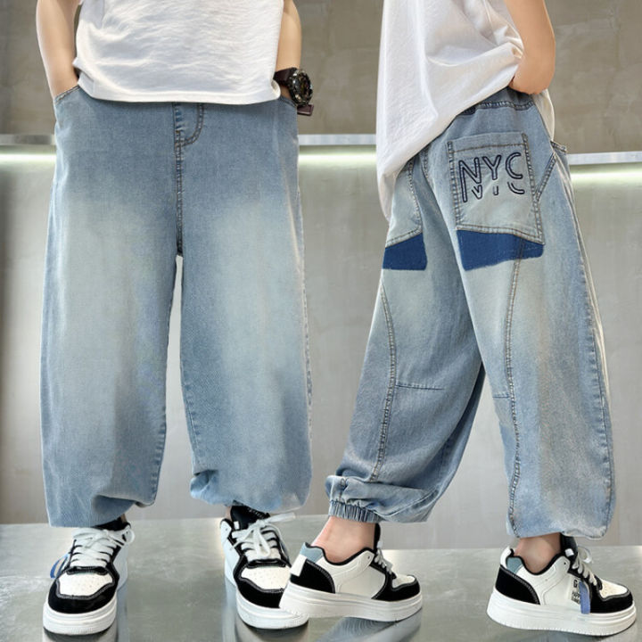 Kids%20Boys%20Jeans%20Pants%20Summer%20Korean%20Fashion%20Children's%20Clothing%20Loose%20Trousers%20Boys%20Denim%20Trousers%20for%20Teen%20Boys%20Outfits%20Trendy%20-%20Image%202