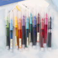 Direct Liquid Quick-drying Roller Pen Neutral Pen Carbon Water Pen Hand Book Color 12 Color 0.5mm Pen Large Capacity. 