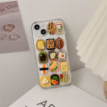 Japanese 3D Snack Food Epoxy Phone Case For iPhone 11 12 13 Prohappy Max X XR XS Max 7 8 Plus Funny Cute Clear Soft Back Cover Coque.