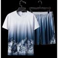 stylist printed Cotton Half Sleeve T-Shirt ( Set ) & 3 Quester  Pant for Men. 