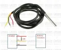 3 Wire DS18B20 Waterproof Digital Temperature Temp Sensor Probe 1M Stainless Steel Package Waterproof DS18B20 Temperature Sensor Probe For Arduino Raspberry Pi. 