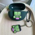 Diy Cartoon Silicone Earphone Case for Realme Buds T100 / T300 Headphone Dustproof Protector Sleeve Charging Box with Keychain. 