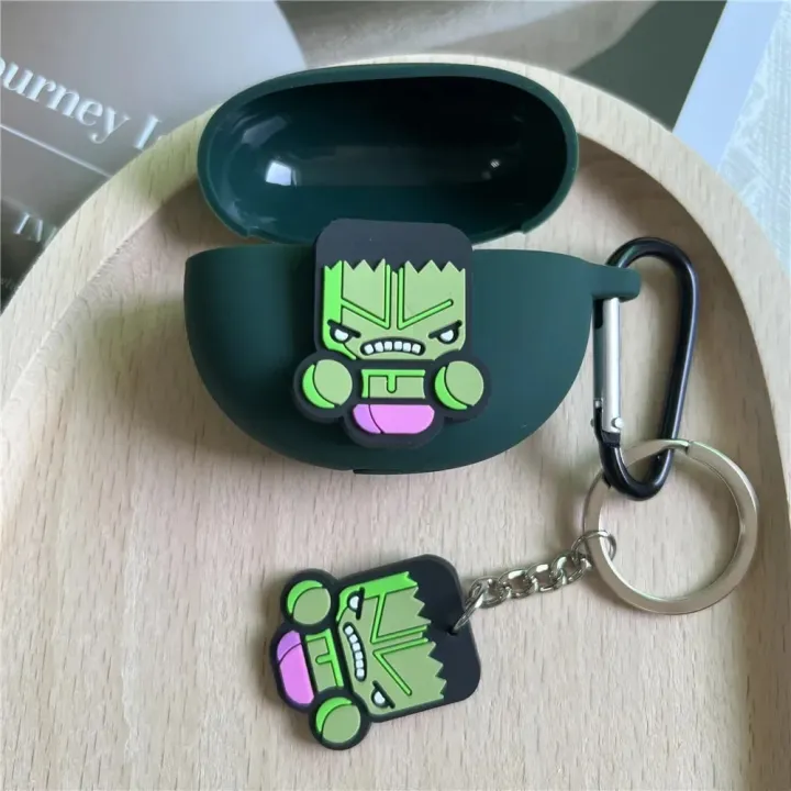 Diy%20Cartoon%20Silicone%20Earphone%20Case%20for%20Realme%20Buds%20T100%20/%20T300%20Headphone%20Dustproof%20Protector%20Sleeve%20Charging%20Box%20with%20Keychain%20-%20Image%204