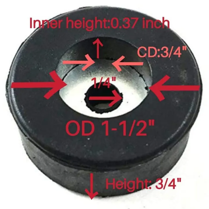 Air%20Compressor%20Rubber%20Feet%20Foot%20Mount%20Vibration%20Pads%20Set%20of%204%20-%20Image%202