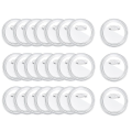 3 Inch Acrylic Button Pins Clear Plastic Button Badges Pin Craft Button with Pin Blank Pins Photo Buttons Pin, 25 Pack Easy to Use.