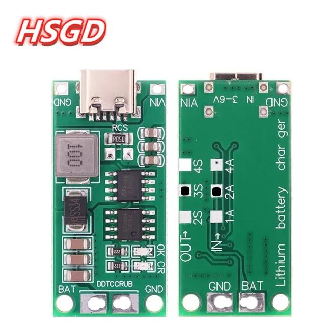 Type C BMS 3S 2A 18650 Lithium Battery Charger Board Step-up Boost Module for Li-Po Polymer Power Bank