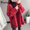 2019 Spring Knitted Women Sweater Cardigan Beige Khaki Red Blue Color Female Casual Sweaters. 