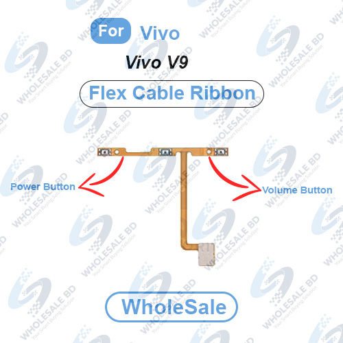 Vivo V9 Power On/Off Switch Button Side Volume Up Down Buttons Flex Cable Replacement Parts (Wholesale)