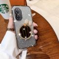 New Phone case Realme Note 60 Note 50 Back Cover with Bow Makeup Mirror Luxury Shiny Gradient Plating Glitter Girls Slim Phone cases Transparent Soft Silicone Protective Pouch.