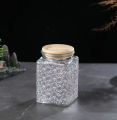 Vintage pattern glass Sealed jar Candy Snack Organizer jar Dry fruit nut storage jar Storage jar. 