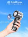 Cooling Fan X05  Handheld Fan 100 Speed Levels - Cold Compress Ice  - Digital Display Portable Rechargeable Mini Fan - Long Battery Life. 