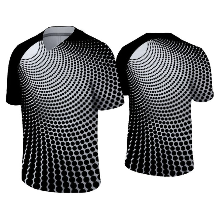 2021 fashion casual short sleeve three-dimensional Whirlpool men's T shirt 3D printing T shirt summer V-neck daily funny t shirt