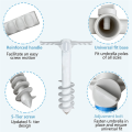 2 Pcs Beach Umbrella Umbrella Base with 5-Spiral Screw , Beach Essentials Umbrella Holder. 