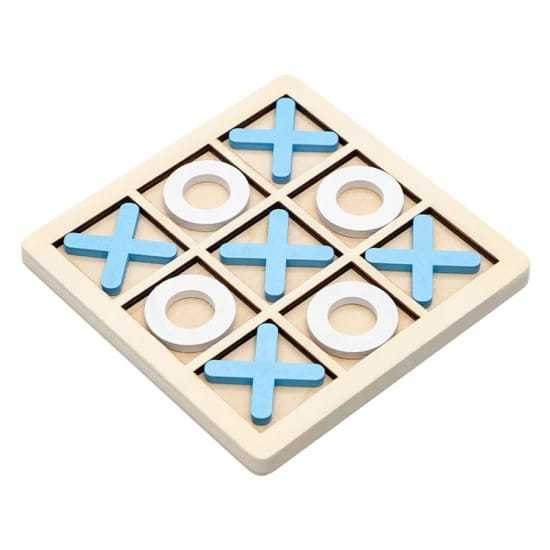 XO Triple Tic Tac Toe Wooden Board Game Casual Battle Board Game Suitable for children