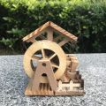 Wooden hand crank house grain harvest miniature farm tools exquisite home ornaments children's toys handicrafts wholesale. 