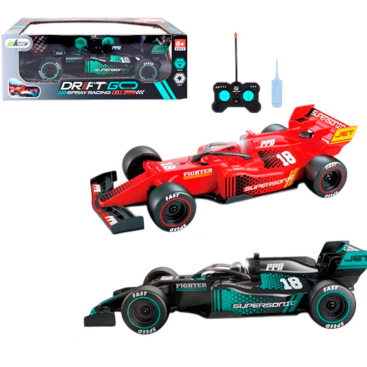 Children's Toys Gifts Wholesale F1 Formula High Speed Racing Car Rechargeable Spray Electric Drift Car Remote Control Car