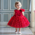 【Exclusive Limited Edition】 Toddler Girls Party Dress Sequins Princess Evening Mesh Gown Girls Fly Sleeves 1-5Years Birthday Weddings Baby Girls Dress. 