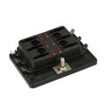 6 Way Blade Fuse Box Holder with LED Warning Light Kit for Car Boat Marine Trike 12V 24V. 