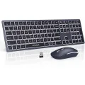 Wireless Keyboard and Mouse Combo 2.4G USB Silent Backlit Keyboard and Mouse Rechargeable Full-Size Slim Keyboard Mouse Set. 