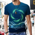 Summer Tshirt for Men 2022 3D Hi-tech Light Glowing Question Mark Pattern Printing Men's T-Shirt Breathable Streetwear. 