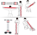 3 in 1 Adjustable Chest Expander with Multi-Function Pedal Grip Trainer for Home Office Exercise Chest Pull Gym Equipment. 