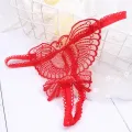 Women Lace Transparent Crotchless Underwear Butterfly Shaped G-String Panties Open Crotch Underwear Lingerie - Panty - Panty. 