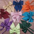 Factory direct sale spot yarn-dyed feather solid color JK bow tie shirt women's collar flower ribbon sailor clothes small things tide.