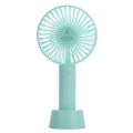 Portable mini rechargeable travel fan for indoor and outdoor use. 