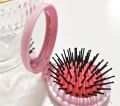 2023NWE 1pc Round Small Massage Folding Comb Girls Hair Brush with Makeup Mirror Portable Hair Styling Tool Traveling Mini Pocket Mirror.