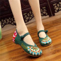 Embroidered Shoes Women's Ancient Style Old Beijing Cloth Shoes Women's Ethnic Style Han Chinese Clothing Shoes Women's Square Dancing Shoes Canvas Shoes Women. 