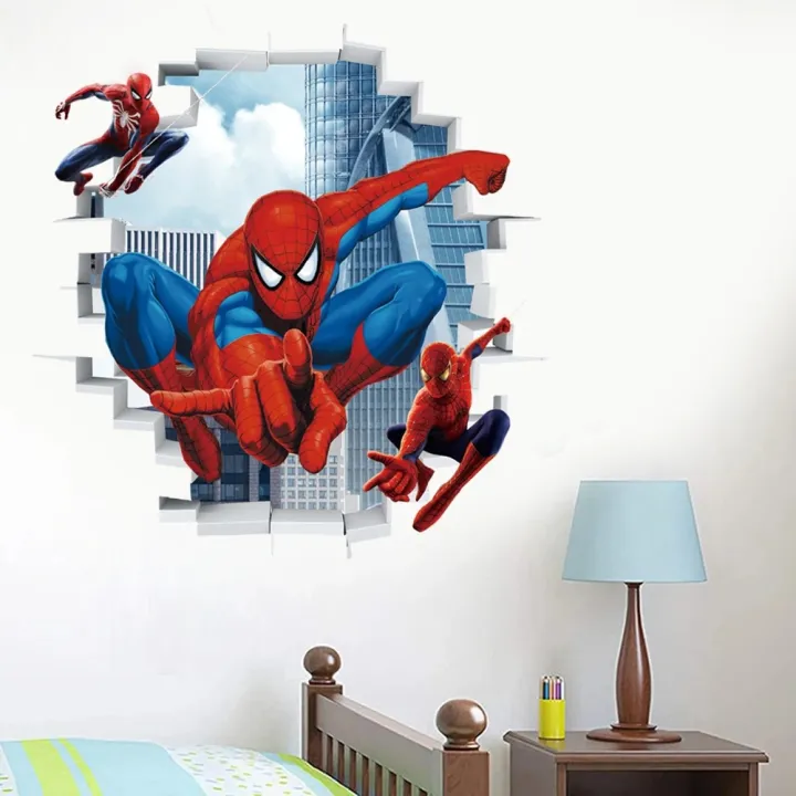 Creative%20Spiderman%20wall%20Sticker%20For%20Kid%20Room%20Baby%20Boy%20Bedroom%20Self-adhesive%20Home%20Murals%20Decoration%20PVC%20Decals%20Avenge%20Poster%20-%20Image%207