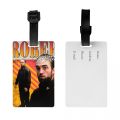 Custom Humor Robert Pattinson Standing Meme Luggage Tag With Name Card Funny Rob Privacy Cover ID Label for Travel Bag Suitcase. 